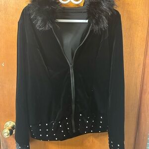 Alternative Black Faux Fur Women's Jacket